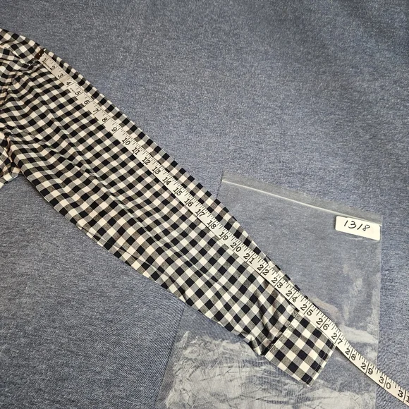Lacoste Button Up Long Sleeve Gingham Classic Fit Poplin Shirt Sze 44 Blue White - Picture 10 of 10
